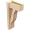 Ekena Millwork 6-in W x 12-in D x 24-in H Funston Block Rough Cedar Woodgrain TimberThane Outlooker, Primed Tan OUTUR060X12X24FST44RCPR - alternate 6